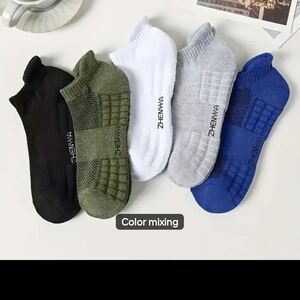 Men's Low-Cut Athletic Socks - Black, Olive, White, Gray, Blue